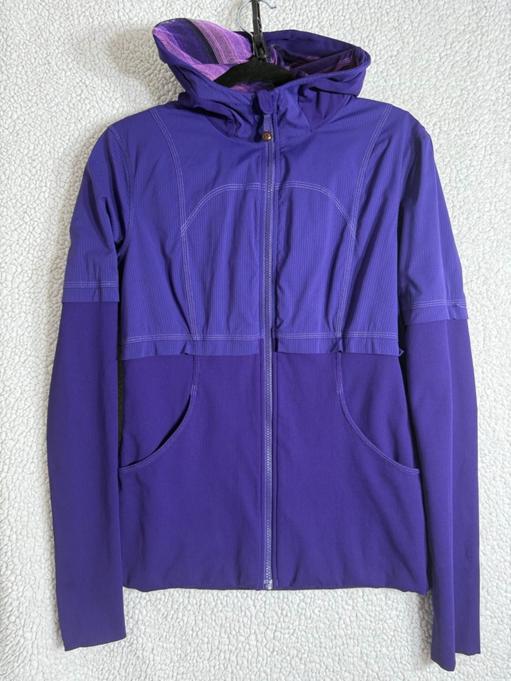 Lululemon Dance Studio Reversible Jacket Hooded Purple Size 10 Rare